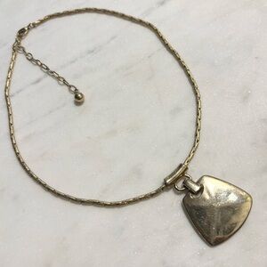 Vintage 80s/90s Gold Tone Geometric Statement Necklace